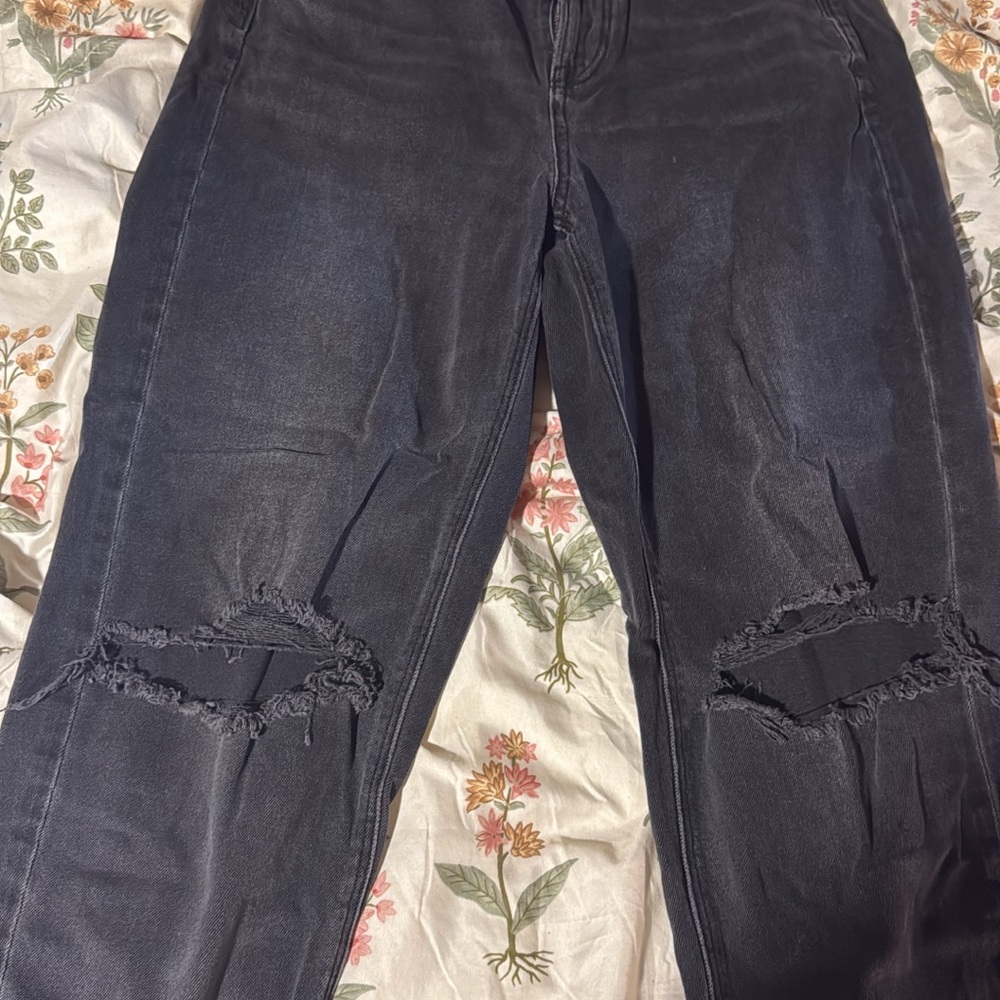Distressed Black Jeans